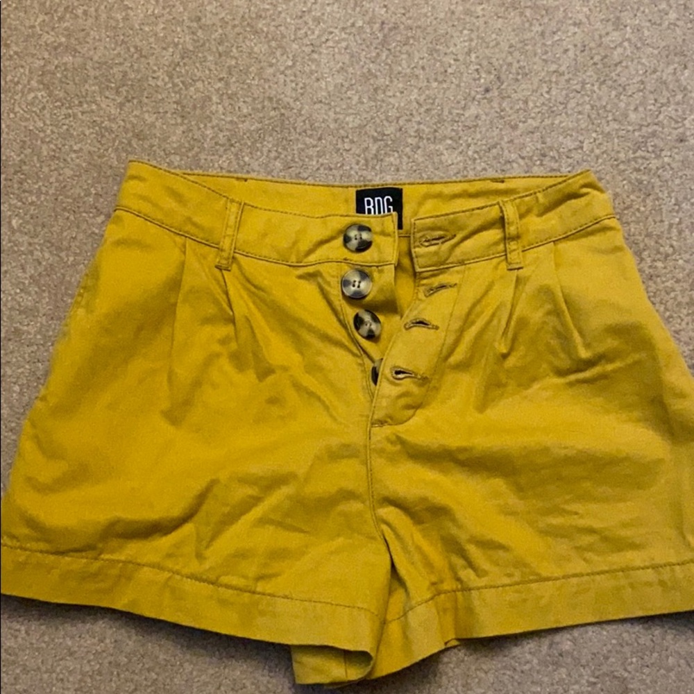 BDG yellow shorts
